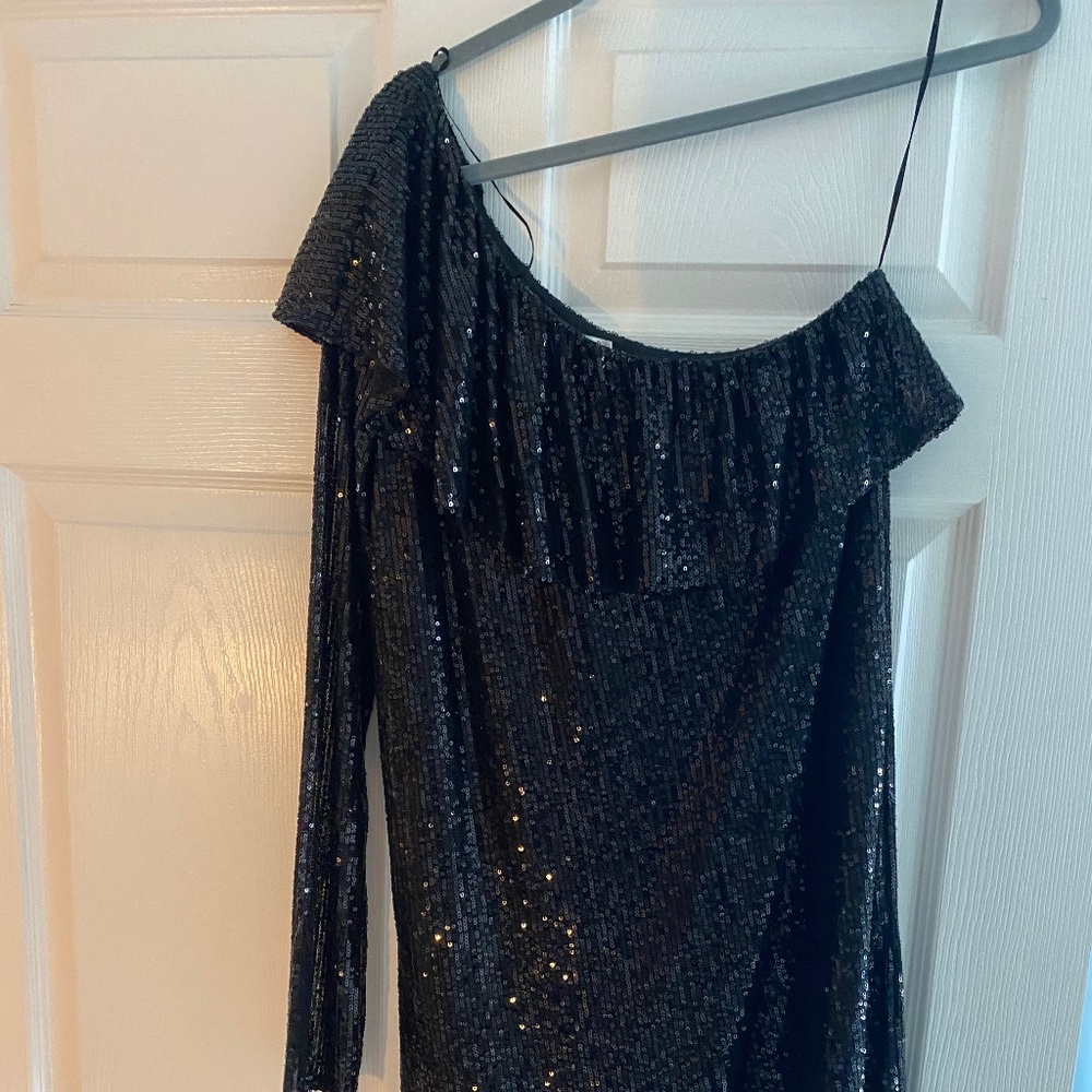 Black Sequin Minidress